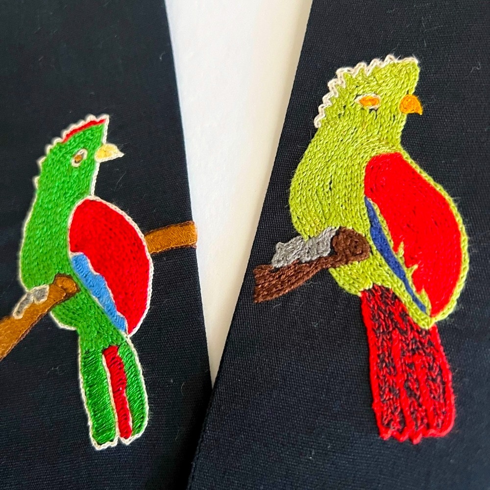2 cloth bird book marks 2”*7” Embroidered